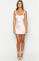 Dainty A-line Floral Ruched Sweetheart Blush Pink Mini Homecoming Dress.