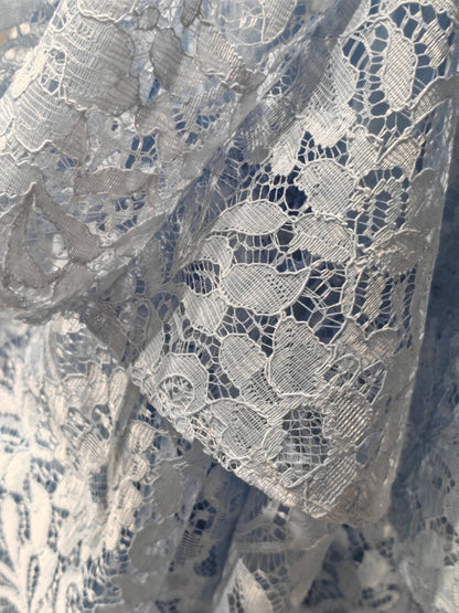 Sky Blue Lace tiered sweetheart zipper-back Mini Dress