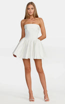Elegant A-Line Strapless Sweetheart Sleeveless Lace-Up Back Mini Homecoming Dresses