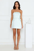 Elegant A-line Strapless Sleeveless Zipper Back Mini Floral Applique Homecoming Dresses