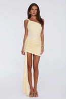 Elegant Ruched Bodycon One-Shoulder Sleeveless Fitted Back Mini Homecoming Dresses with Draped Detail