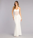 Elegant Ruched Halter Sweetheart Sleeveless Open Back Floor-Length Mermaid Prom Dresses