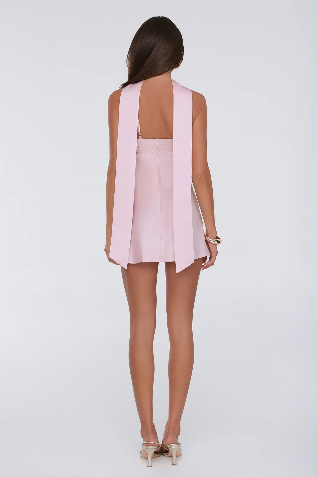 Elegant Ruched Sweetheart Spaghetti Strap Open Back Mini A-Line Homecoming Dresses with Scarf Detail