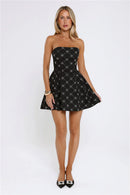Elegant Sparkling A-Line Strapless Sleeveless Zipper Back Mini Homecoming Dresses