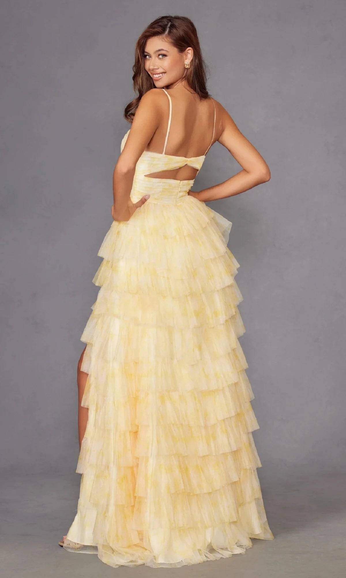 Enchanting A-Line Sweetheart Spaghetti-Strap Cutout-Back High-Slit Floor-Length Prom Dress