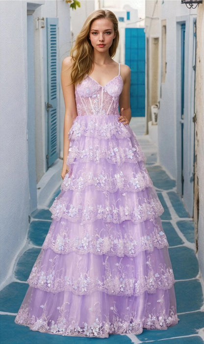 Enchanting A-Line Sweetheart Spaghetti-Strap Open-Back Floor-Length Prom Dress