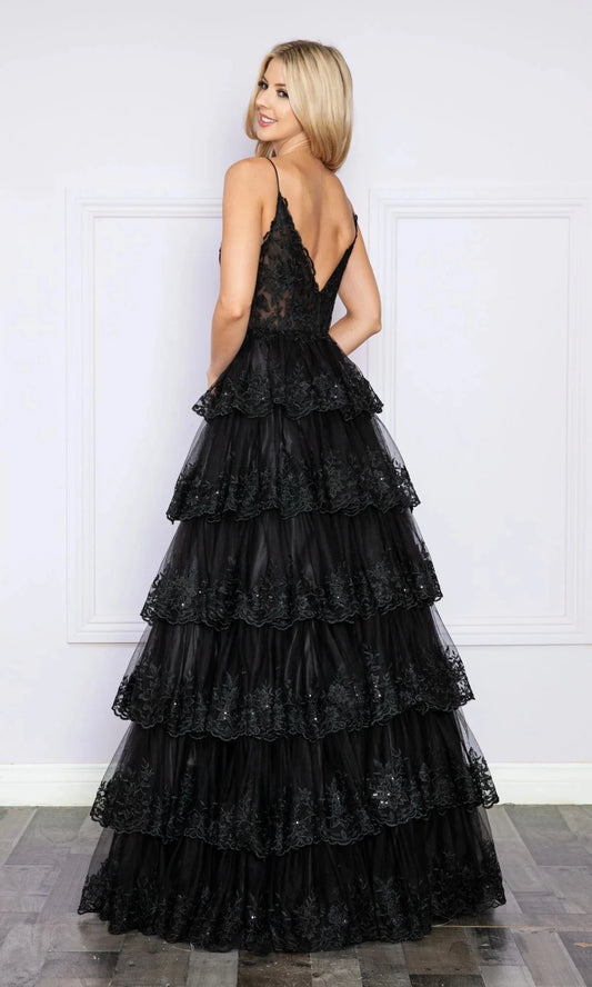 Glamorous A-Line Sweetheart Spaghetti-Strap Open-Back Floor-Length Prom Dress