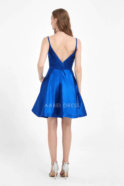 AABEI DRESS Short Dress Fashion Elegant A Line Spaghetti Strap Lace Sweetheart Applique Open Back Simple New Homecoming Dress