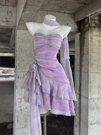 AABEI DRESS Short Prom Dress Exquisite Sheath Bead String Spaghetti Straps Pleated Sweetheart Neckline Fashion Cocktail Dresses Birthday Outfits Hot Sale Homecoming Dress