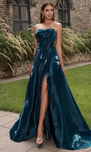 Lustrous Ballgown Sweetheart Strapless Open Back Floor Length Prom Dress