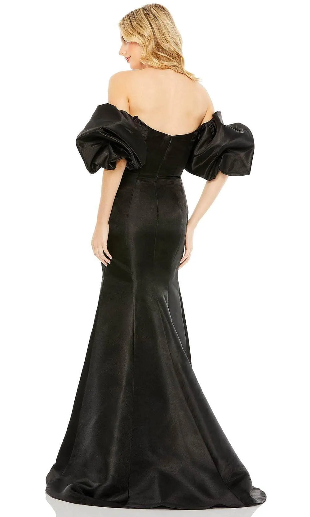 Lustrous Mermaid Sweetheart Off-Shoulder Puff Sleeve Floor Length Prom Dress