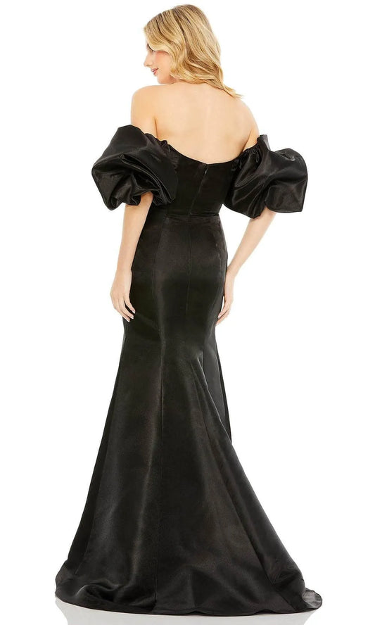 Lustrous Mermaid Sweetheart Off-Shoulder Puff Sleeve Floor Length Prom Dress