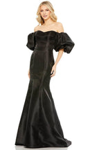 Lustrous Mermaid Sweetheart Off-Shoulder Puff Sleeve Floor Length Prom Dress