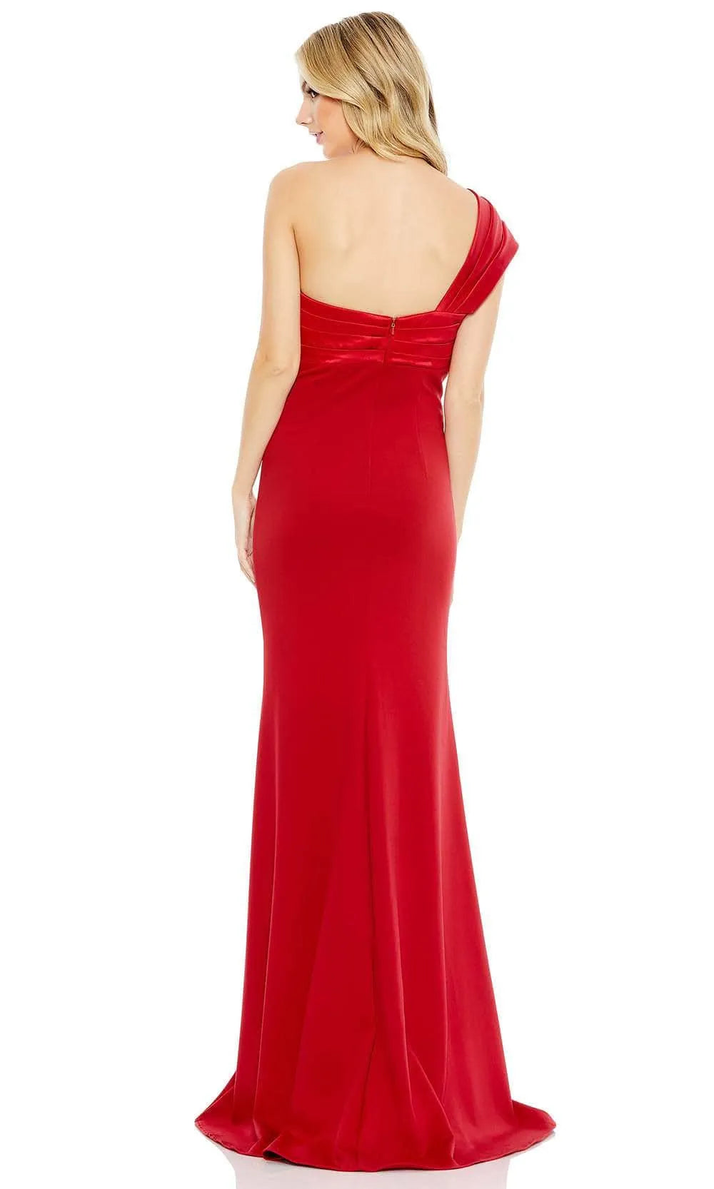 Lustrous Mermaid Sweetheart One Shoulder Open Back Floor Length Prom Dress