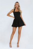 Sparkly A-Line Halter Square Neck Sleeveless Open Back Mini Homecoming Dresses