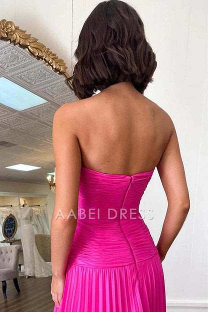 AABEI DRESS New Homecoming Dress A-Line Sweetheart Strapless Pleated Hollow out Empire Sexy Short Prom Dresse