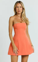 Vibrant A-Line Strapless Sleeveless Zipper Back Mini Homecoming Dresses