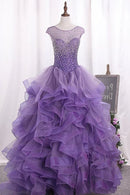 Tulle Quinceanera Dresses Ball Gown Scoop