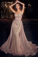 Sparkly Mermaid Spaghetti Strap Sweetheart Low Back Long Prom Dress
