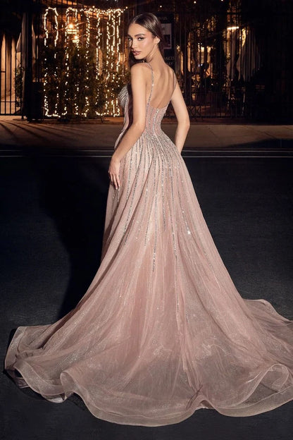 Sparkly Mermaid Spaghetti Strap Sweetheart Low Back Long Prom Dress