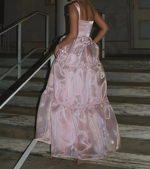 AABEI DRESS Prom Dress Stylish A Line Spaghetti Straps Long Gentle Elegant Formal Dress