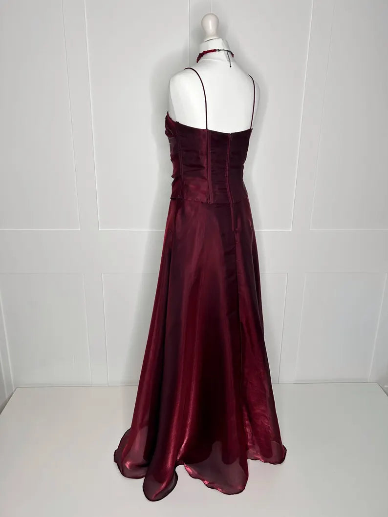 Evening Dress Matching Scarf Two Piece Set Spaghetti Strap Elegant Vintage prom dress Formal Wear Dresses