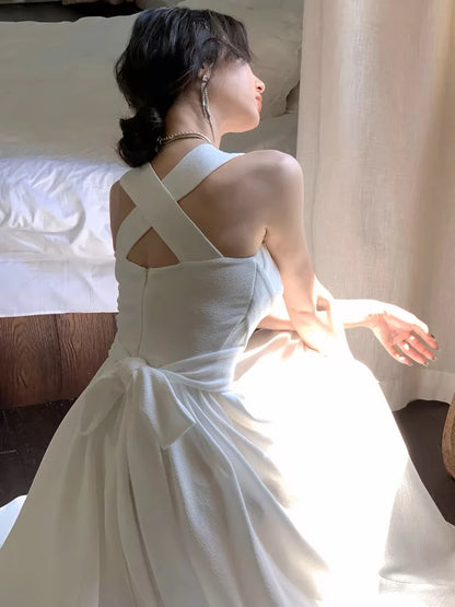 Wedding Dress A Line Chiffon Sleeveless Elegant Simple Formal Wear Dresses
