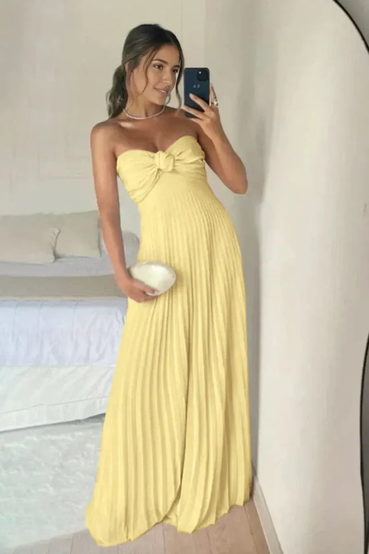 AABEI DRESS Elegant A Line Sweetheart Long with Ruffles Fashion Prom Dress
