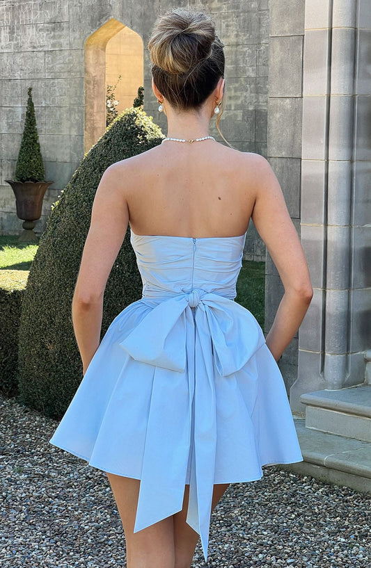 AABEI DRESS Hot Sale Homecoming Dress Elegant A Line Strapless Pleated Mini Dress Fashion Short Prom Dresse