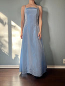 Evening Dress Spaghetti Strap Square Neck Backless Lace up Elegant Simple Formal Wear Dresses