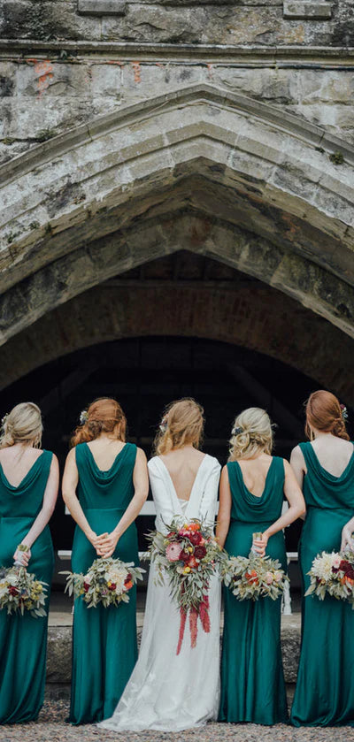 Bridesmaid Dresses Scoop Neck Mermaid Sleeveless Floor-Length Long