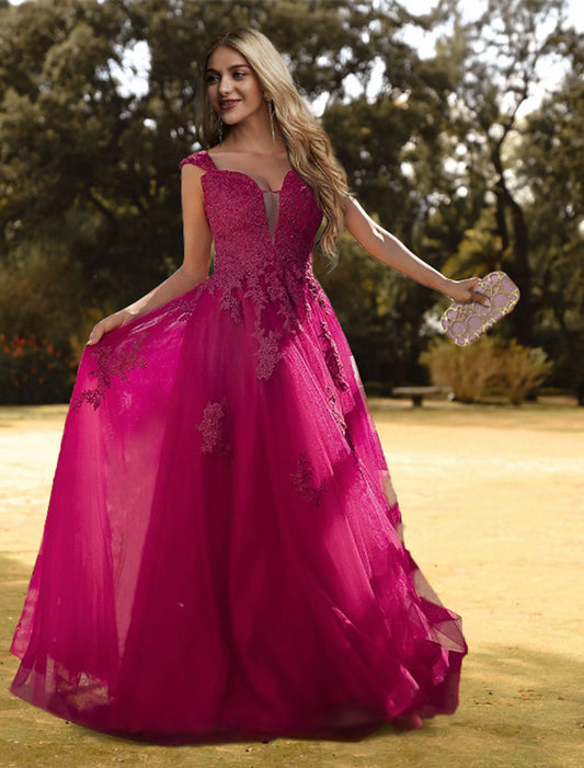 Sweetheart A-Line quinceanera gown with intricate floral lace.