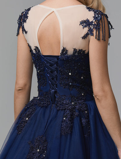 Elegant Mermaid Trumpet Illusion Neck Lace Appliques White Floor Length Evening Dress.