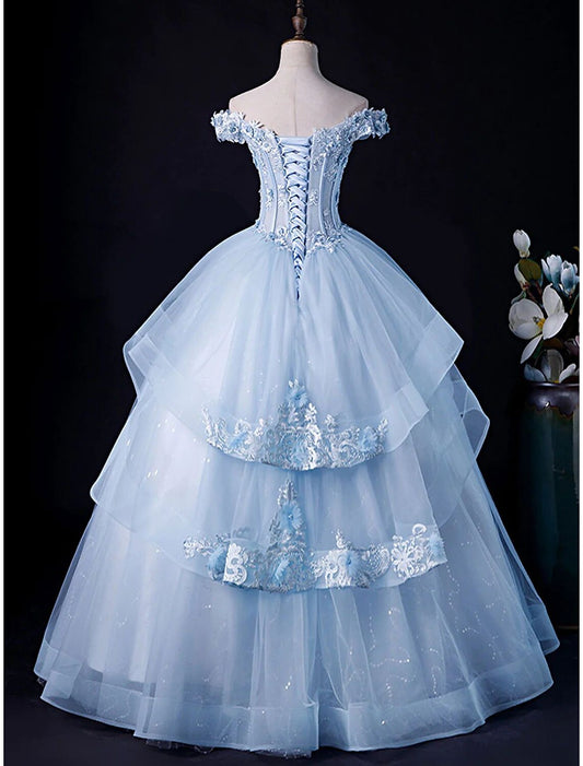 Elegant Off-Shoulder Ball Gown Minimalist Pleated Tulle White Floor-Length Evening Dress.