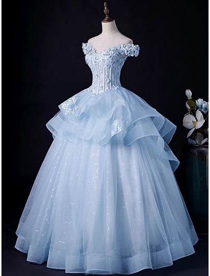 Elegant Off-Shoulder Ball Gown Minimalist Pleated Tulle White Floor-Length Evening Dress.