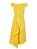 Elegant Sheath Boat Neck Short Sleeve Satin Knee Length Cocktail Party Dress.